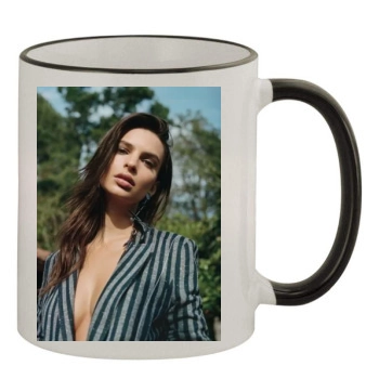 Emily Ratajkowski 11oz Colored Rim & Handle Mug