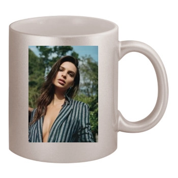 Emily Ratajkowski 11oz Metallic Silver Mug