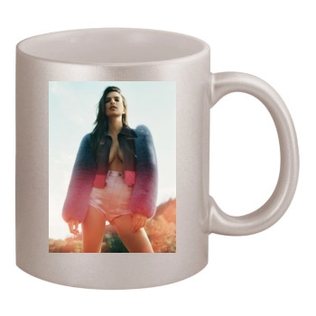 Emily Ratajkowski 11oz Metallic Silver Mug