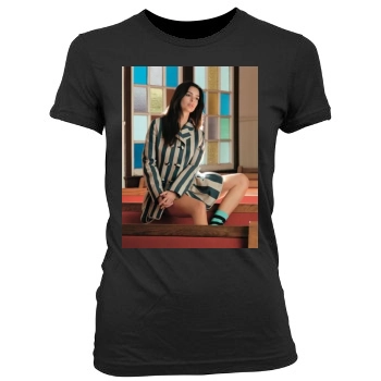 Emily Ratajkowski Women's Junior Cut Crewneck T-Shirt