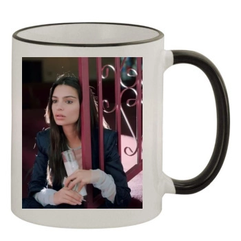 Emily Ratajkowski 11oz Colored Rim & Handle Mug