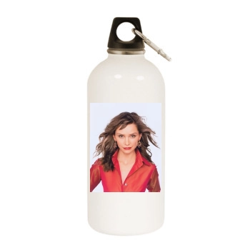 Calista Flockhart White Water Bottle With Carabiner