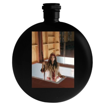 Emily Ratajkowski Round Flask