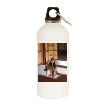 Emily Ratajkowski White Water Bottle With Carabiner