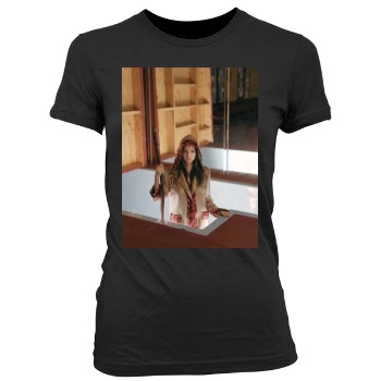 Emily Ratajkowski Women's Junior Cut Crewneck T-Shirt