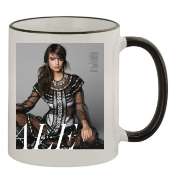 Emily Ratajkowski 11oz Colored Rim & Handle Mug