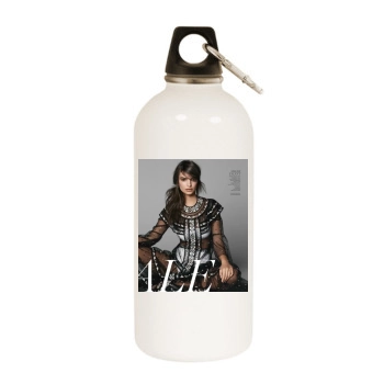 Emily Ratajkowski White Water Bottle With Carabiner