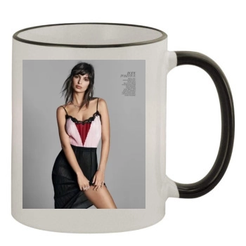 Emily Ratajkowski 11oz Colored Rim & Handle Mug