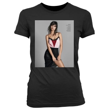 Emily Ratajkowski Women's Junior Cut Crewneck T-Shirt