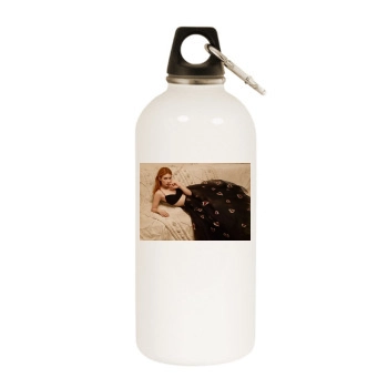 Emma Roberts White Water Bottle With Carabiner