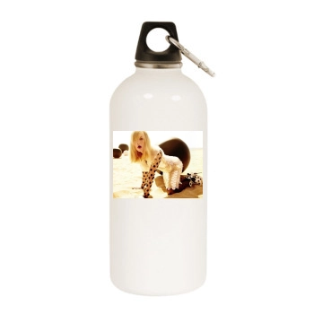 Emma Stone White Water Bottle With Carabiner