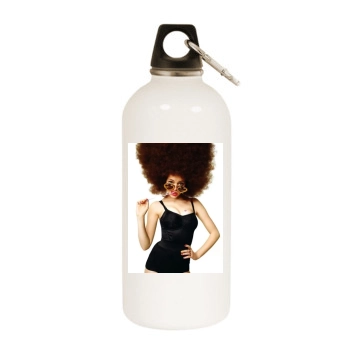 Emma Stone White Water Bottle With Carabiner