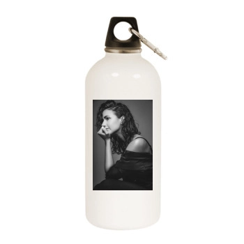 Emmanuelle Chriqui White Water Bottle With Carabiner