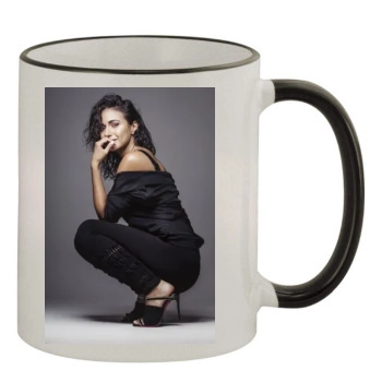 Emmanuelle Chriqui 11oz Colored Rim & Handle Mug