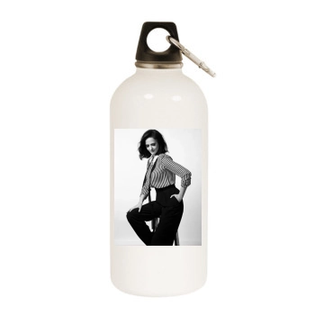 Eva Green White Water Bottle With Carabiner