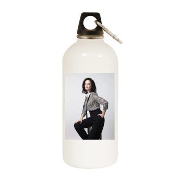 Eva Green White Water Bottle With Carabiner