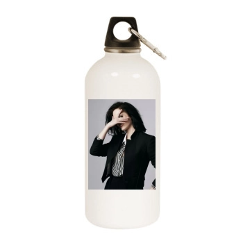 Eva Green White Water Bottle With Carabiner