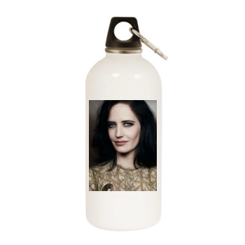 Eva Green White Water Bottle With Carabiner