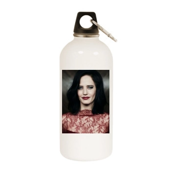 Eva Green White Water Bottle With Carabiner