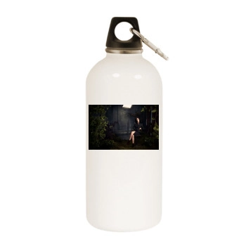 Eva Green White Water Bottle With Carabiner