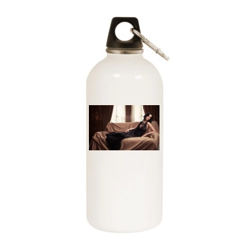 Eva Green White Water Bottle With Carabiner