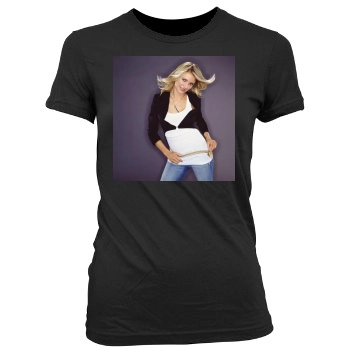 Cameron Diaz Women's Junior Cut Crewneck T-Shirt