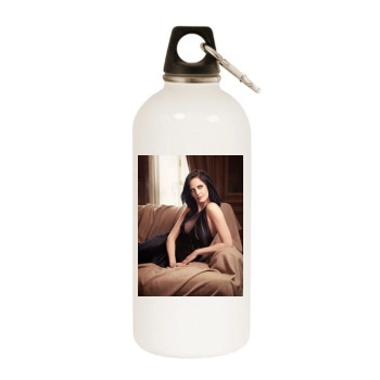 Eva Green White Water Bottle With Carabiner