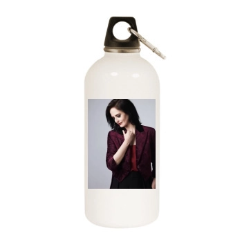 Eva Green White Water Bottle With Carabiner