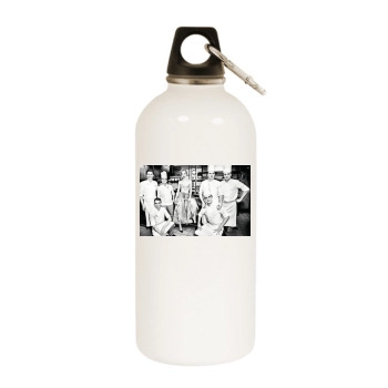 Eva Herzigova White Water Bottle With Carabiner