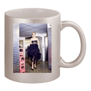 Eva Herzigova 11oz Metallic Silver Mug