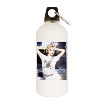 Eva Herzigova White Water Bottle With Carabiner