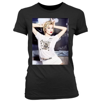 Eva Herzigova Women's Junior Cut Crewneck T-Shirt