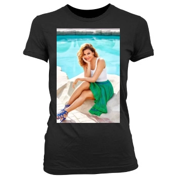 Eva Mendes Women's Junior Cut Crewneck T-Shirt