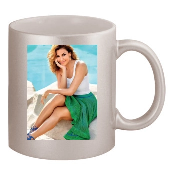 Eva Mendes 11oz Metallic Silver Mug