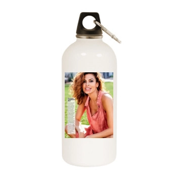 Eva Mendes White Water Bottle With Carabiner