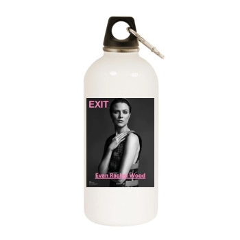 Evan Rachel Wood White Water Bottle With Carabiner