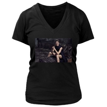 Evan Rachel Wood Women's Deep V-Neck TShirt