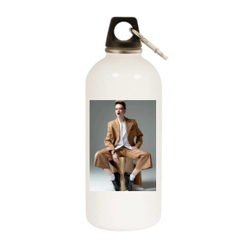 Evan Rachel Wood White Water Bottle With Carabiner