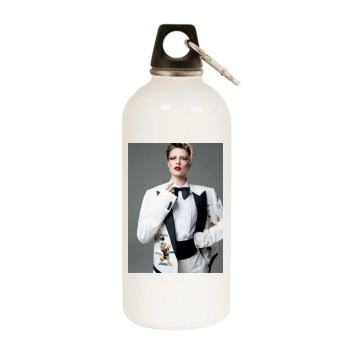 Evan Rachel Wood White Water Bottle With Carabiner