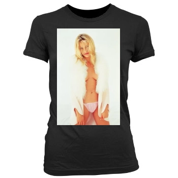 Cameron Diaz Women's Junior Cut Crewneck T-Shirt