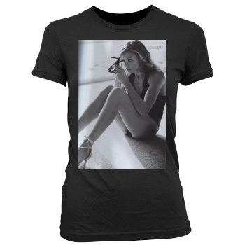 Cameron Diaz Women's Junior Cut Crewneck T-Shirt