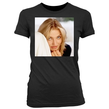 Cameron Diaz Women's Junior Cut Crewneck T-Shirt