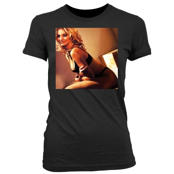 Cameron Diaz Women's Junior Cut Crewneck T-Shirt