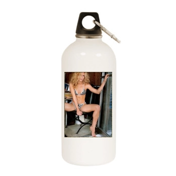 Cameron Richardson White Water Bottle With Carabiner
