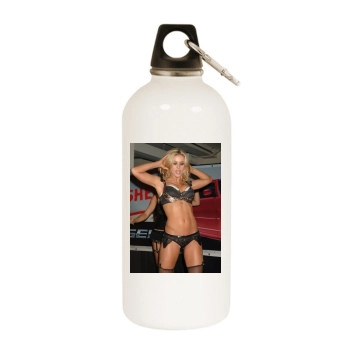 Carmen Electra White Water Bottle With Carabiner