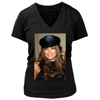 Carmen Electra Women's Deep V-Neck TShirt