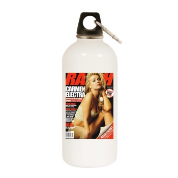 Carmen Electra White Water Bottle With Carabiner