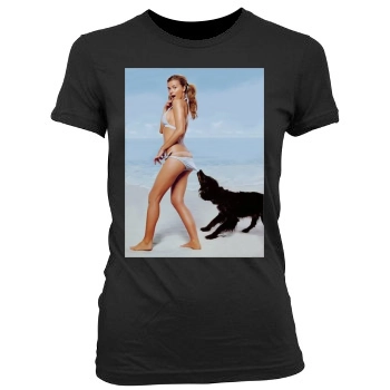 Carmen Electra Women's Junior Cut Crewneck T-Shirt