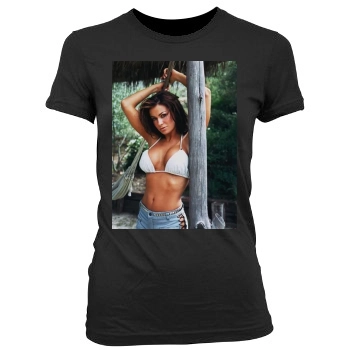 Carmen Electra Women's Junior Cut Crewneck T-Shirt