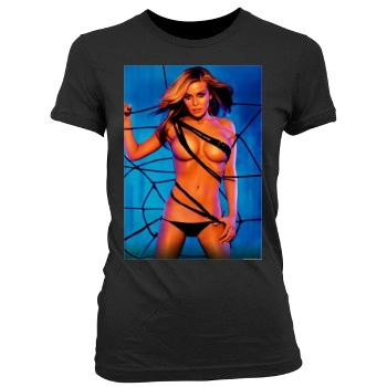 Carmen Electra Women's Junior Cut Crewneck T-Shirt